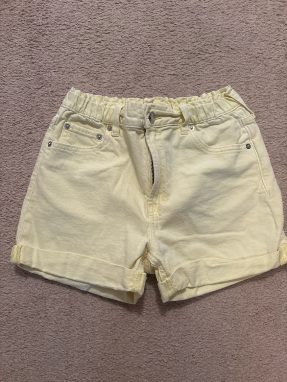 GAP Kids Yellow Girlfriend Shorts Size 14 High Rise